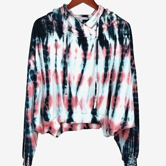 Young Fabulous & Broke YFB Raissa Hoodie Tie Dye Oversized Dolman Sleeve M/L - Picture 2 of 7